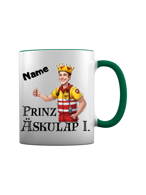 Sanitäter Tasse - Prinz Äaskulap [Mit Name]