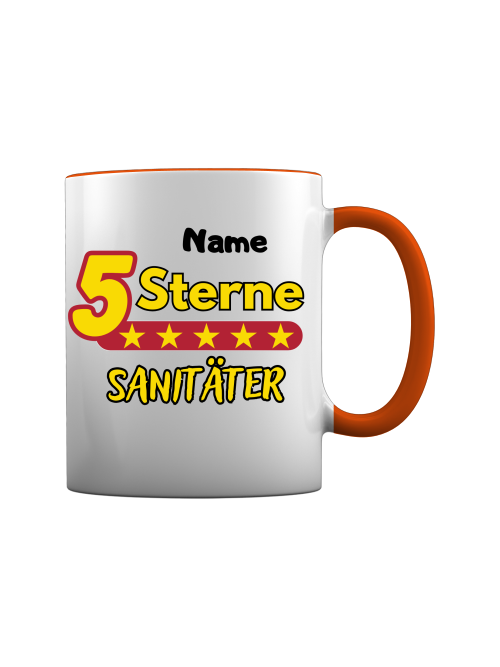 Sanitäter Tasse - 5 Sterne Sanitäter [Mit Name]