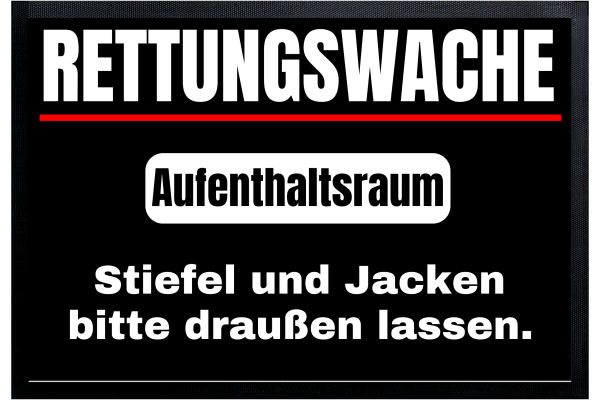 Fußmatte für Rettungswache | Aufenthaltsraum