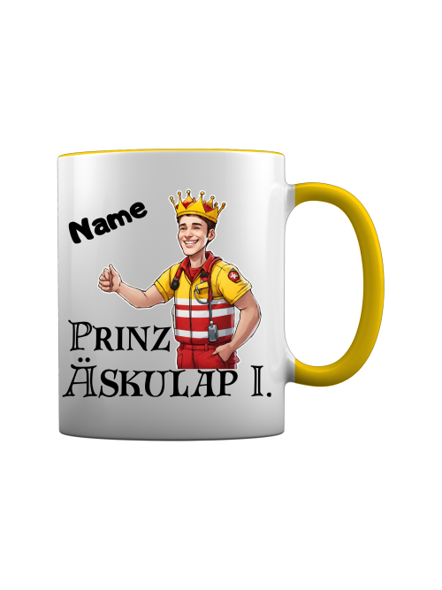 Sanitäter Tasse - Prinz Äaskulap [Mit Name]